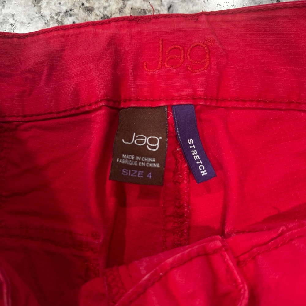 Jag - Red Cargo Shorts - Size 4 - Picture 2 of 3